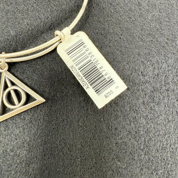 Alex & Ani Harry Potter Deathly Hallows Charm Bangle Bracelet Adjustable w/tag - Picture 6 of 6